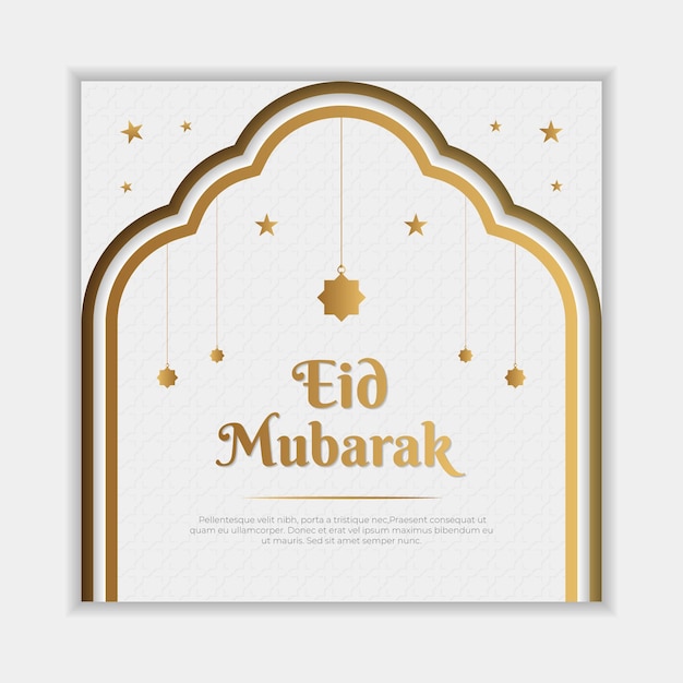 Eid Mubarak luxe decoratieve islamitische achtergrond met islamitisch patroon