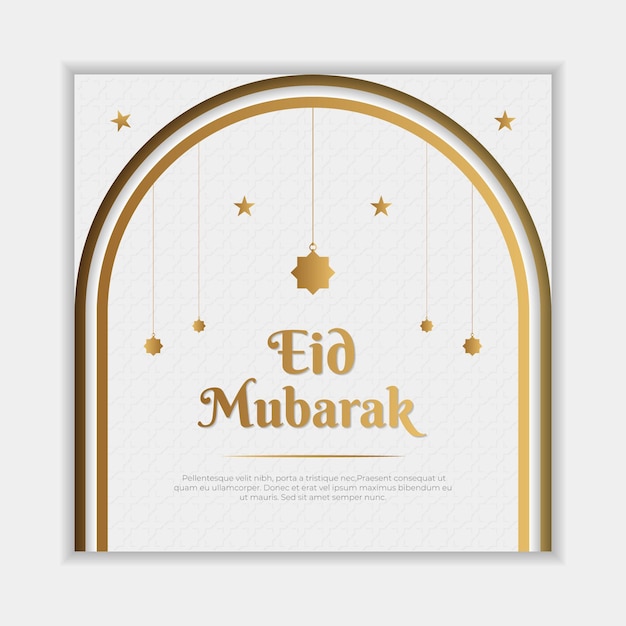 Eid Mubarak luxury ornamental Islamic background with Islamic pattern