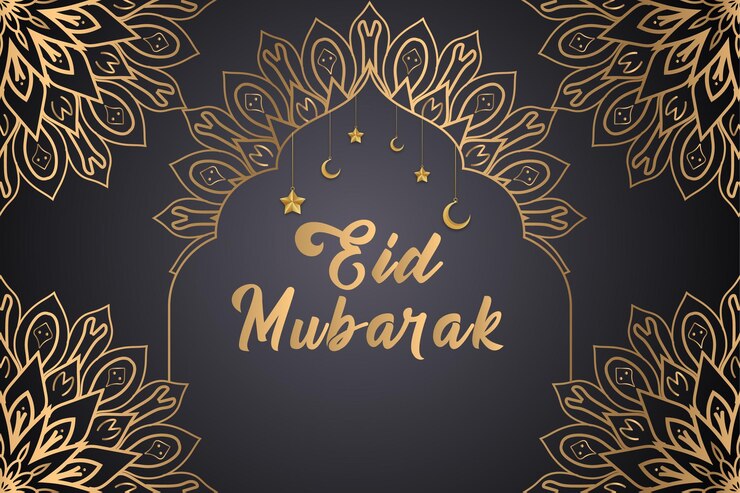 Eid 무바라크 만다라 배경 디자인