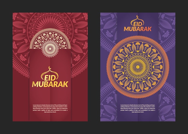 Eid Mubarak Mandala Pattern Flyers   Design