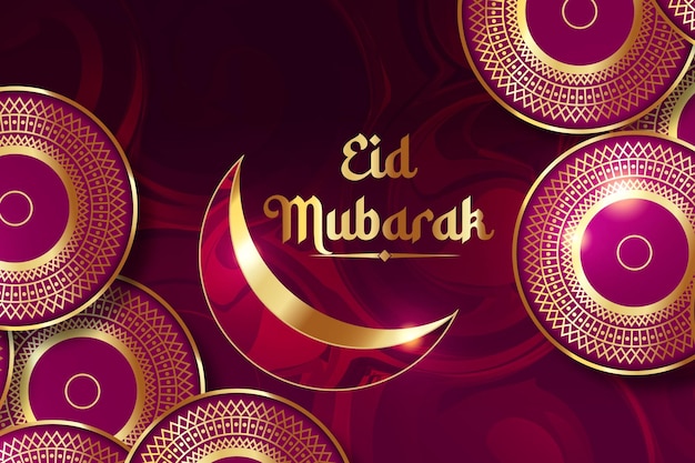 Eid Mubarak met tekst in Arabische kalligrafiestijl voor de viering van de moslimgemeenschap