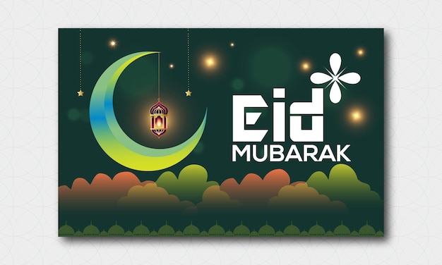 Eid Mubarak moslim eid cultuur Arabische stijl ontwerp