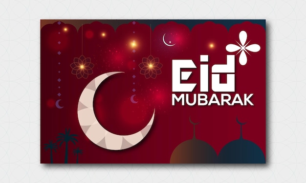 Eid Mubarak moslim eid cultuur Arabische stijl ontwerp
