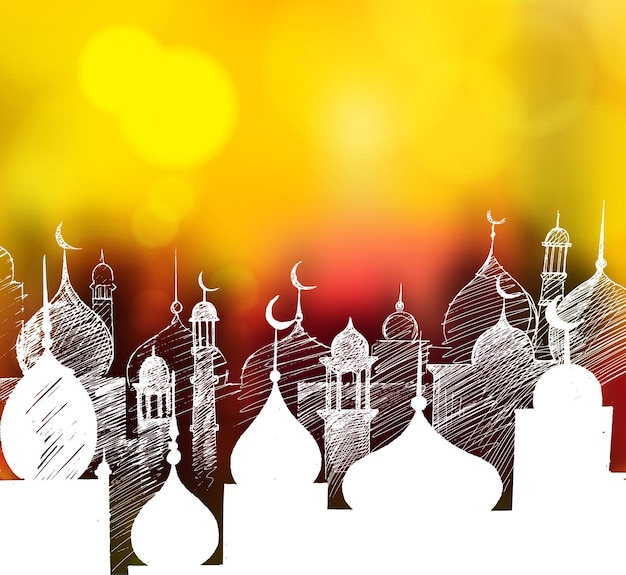 Eid Mubarak Muslim Festival Background Design