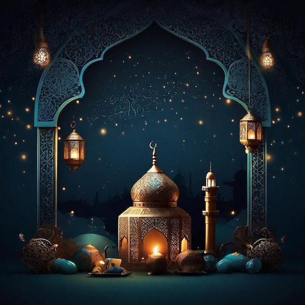 Eid Mubarak night background