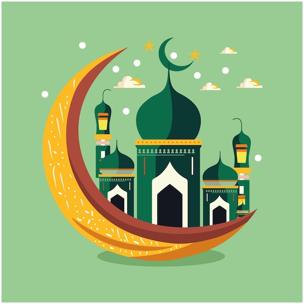 Vector eid mubarak poster design