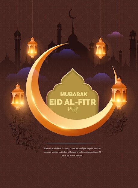 Eid Mubarak Poster New Design Vector