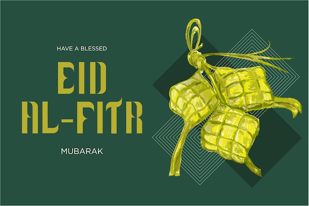 Eid mubarak poster template