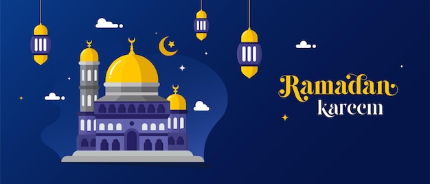 Eid Mubarak Ramadan festival season vector greeting design template