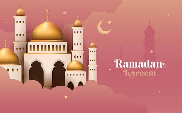 Eid Mubarak Ramadan festival season vector greeting design template