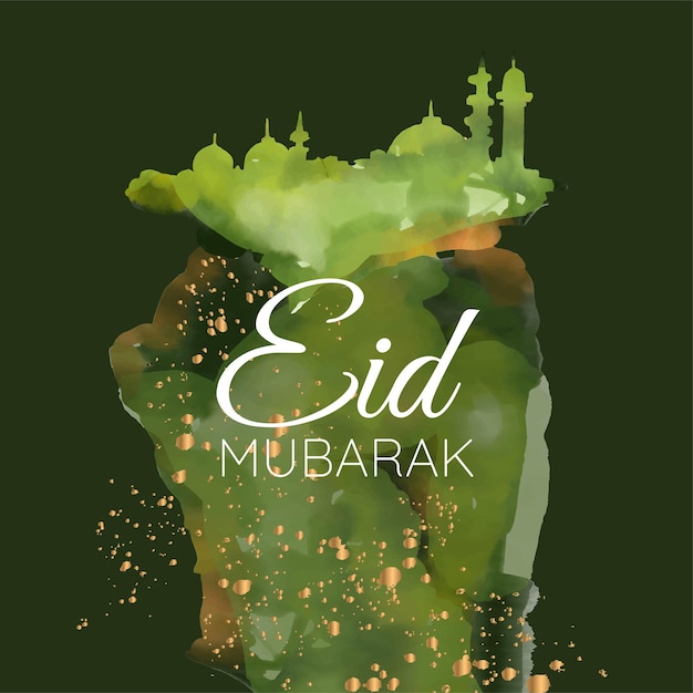 이슬람 디자인 개념에 대한 Eid Mubarak 또는 Ramadan Kareem
