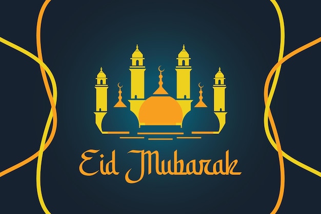 Vettore design per i social media di eid mubarak