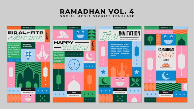 Eid Mubarak Social Media Happy Story Stories Reels Illustratie Ramadhan of Ramadan Kareem Islamitische