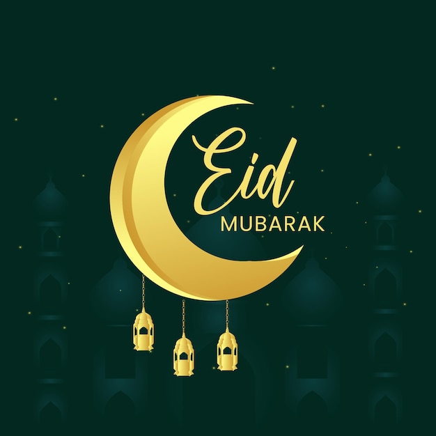 Eid Mubarak social media sjabloonontwerp