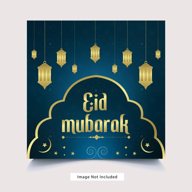 Eid Mubarak social media spandoek poster sjabloon