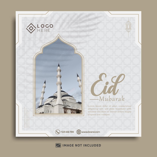 Eid mubarak social media template