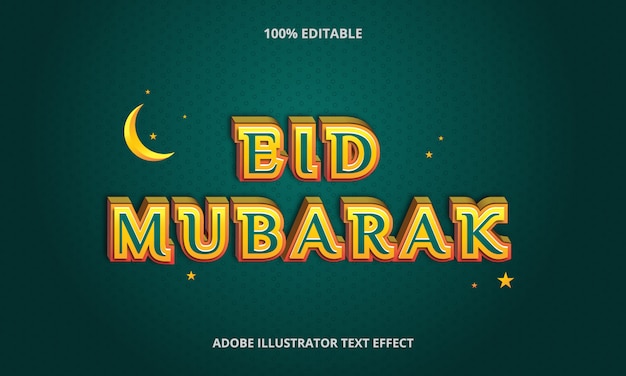 Eid Mubarak-teksteffect