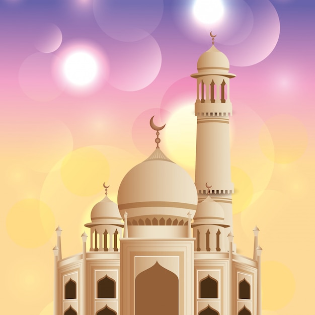 Vector eid mubarak-tempel