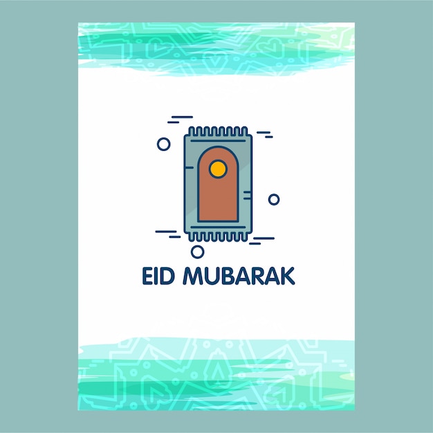 Eid Mubarak typografisch met creatief ontwerp