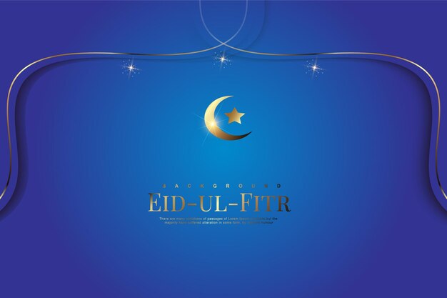 Eid mubarak uitnodigingsachtergrond met gouden maan