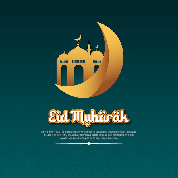 Eid mubarak-viering met wassende maan