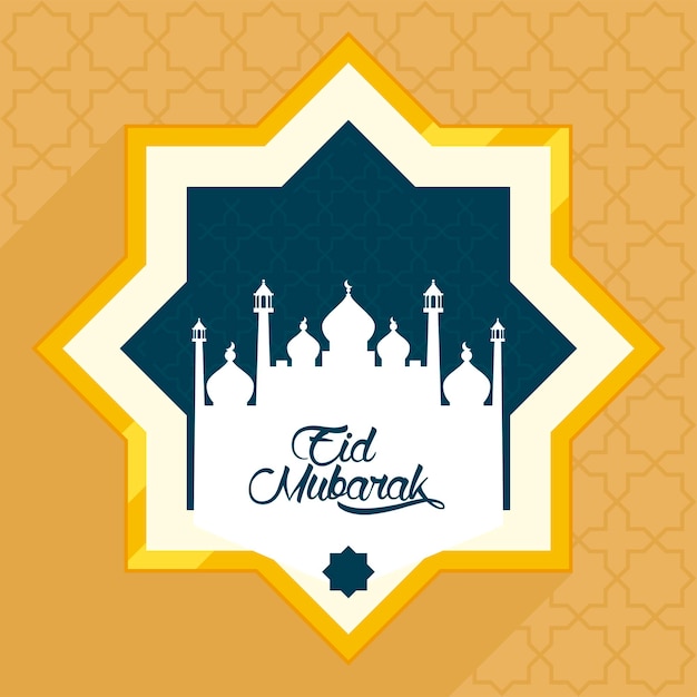 Eid Mubarak-wenskaart met ster