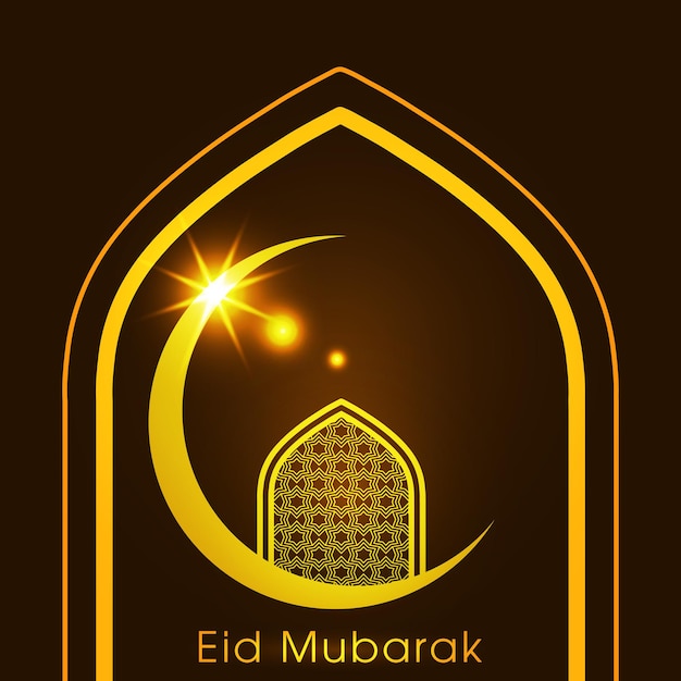 Eid mubarak-wenskaart voor de viering van het festival van de moslimgemeenschap