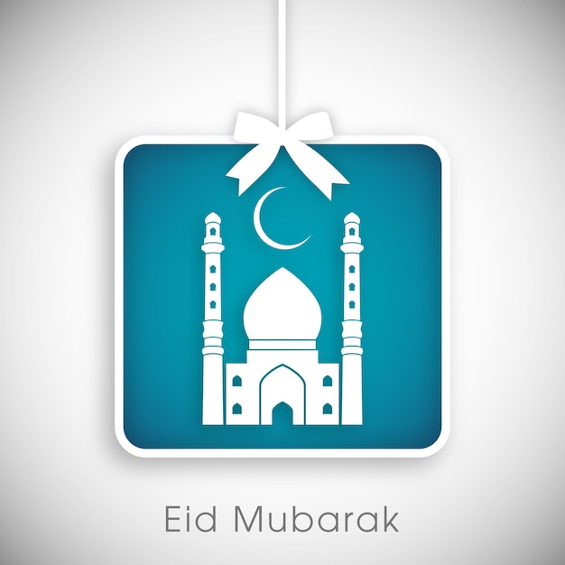 Eid Mubarak-wenskaart voor de viering van het festival van de moslimgemeenschap