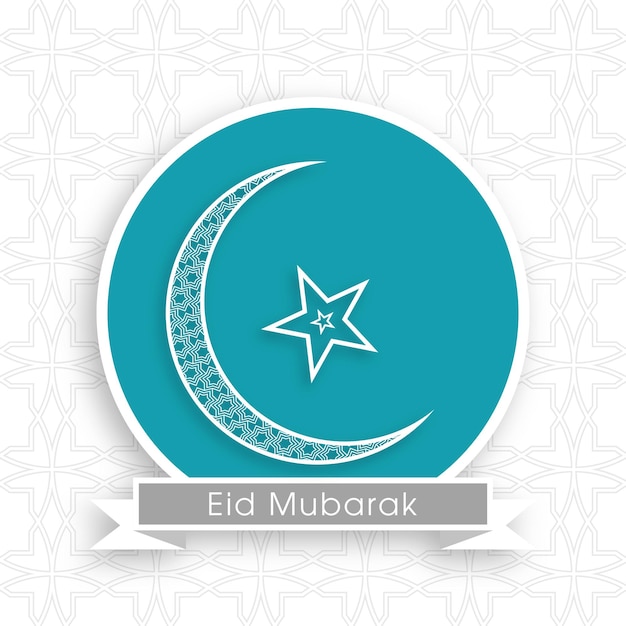 Eid Mubarak-wenskaart voor de viering van het festival van de moslimgemeenschap