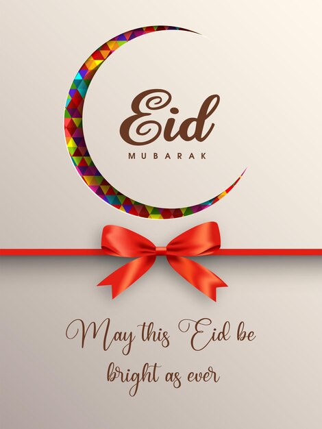 Eid Mubarak-wenskaart voor de viering van het moslimgemeenschapsfestival