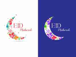 Vector eid mubarak wish design