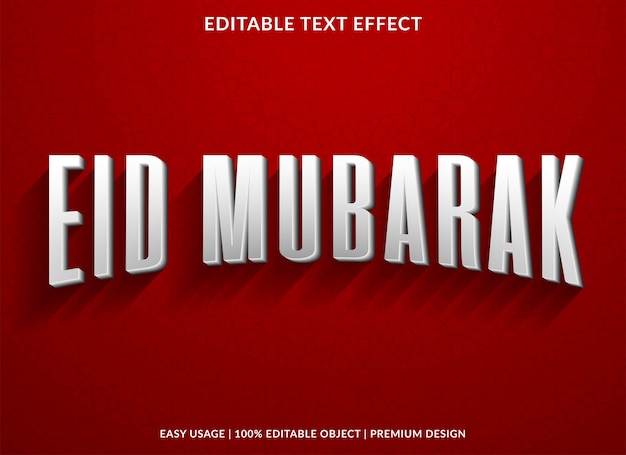 eid mubarak with vintage text effect