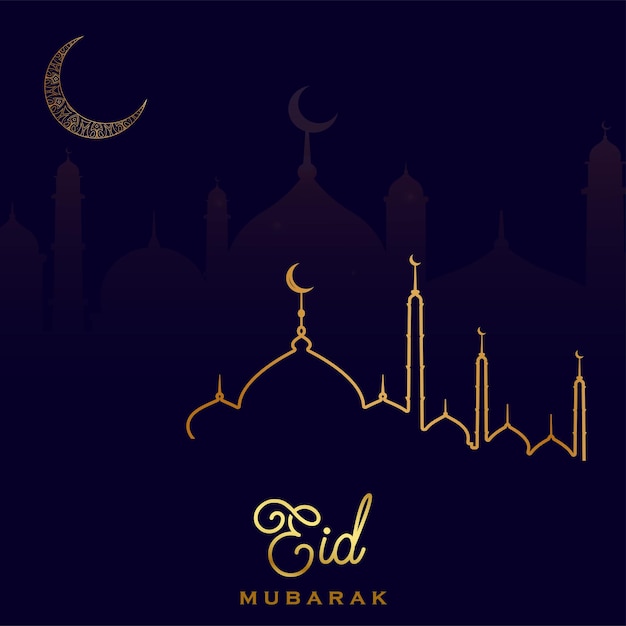 Vector eid mubaraktemplate ontwerp