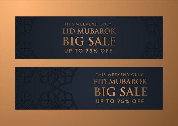 Eid mubarok vendita banner design modello di offerta. celebrazione di eid mubarak