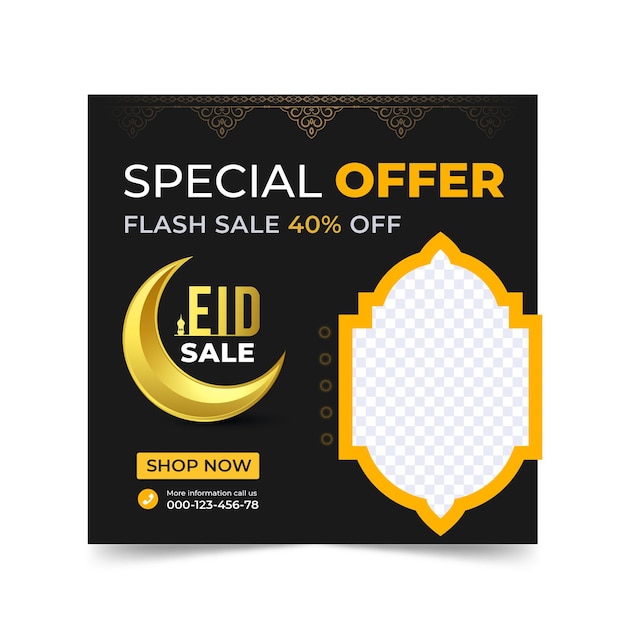 Eid offer Social Media post design template