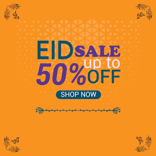 Vettore offerta speciale eid sale eid fino a 50 sconti gradient theme vector eps file modificabile