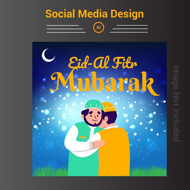 Eid Social Media Post-ontwerp