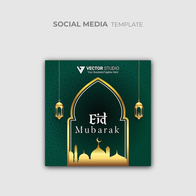 Eid special social media post instagram e modello di banner web