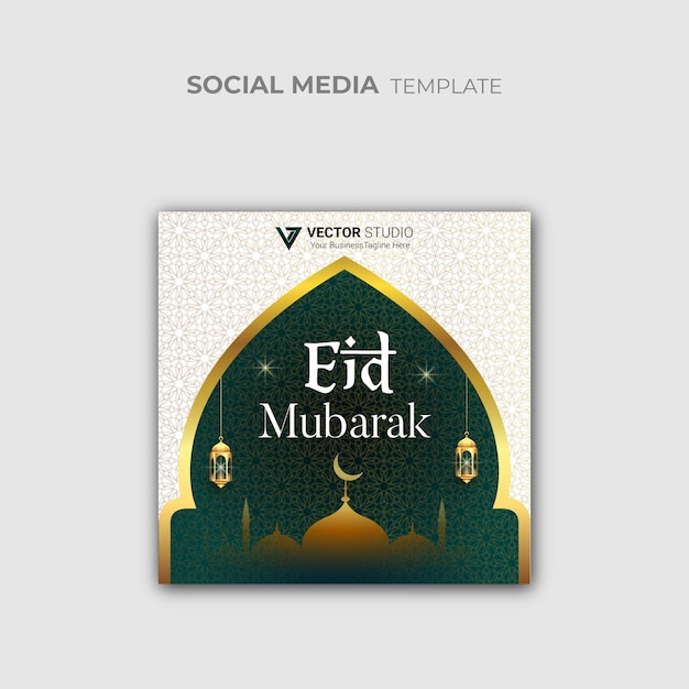 eid special social media instagram post and web banner template