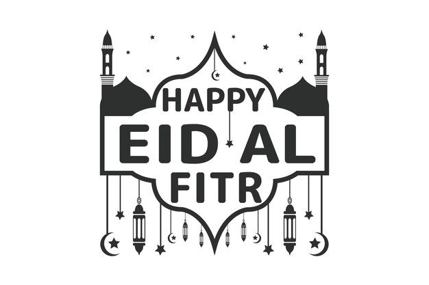 Vector eid typography design