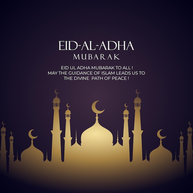 Eid ul adha mubarak greetings background