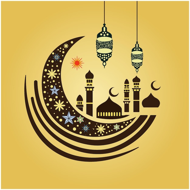 eid ul fitr mubarak banner poster vector design