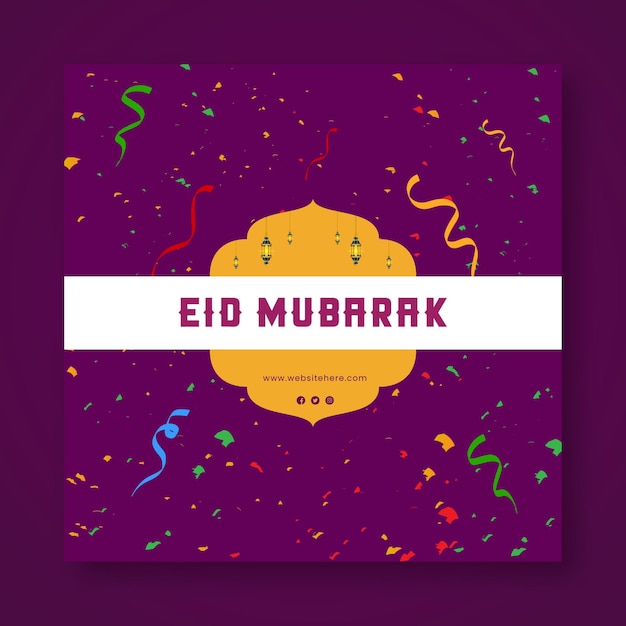 Eid viering wenskaart illustratie