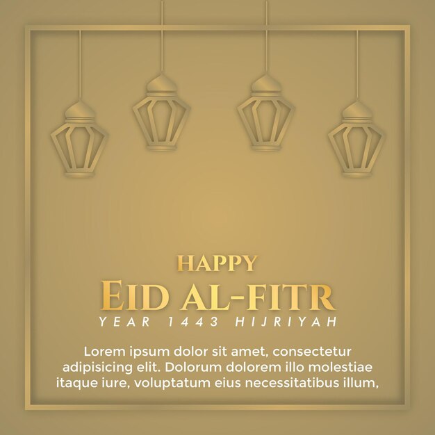 Eidulfitr theme social media post and greeting card template