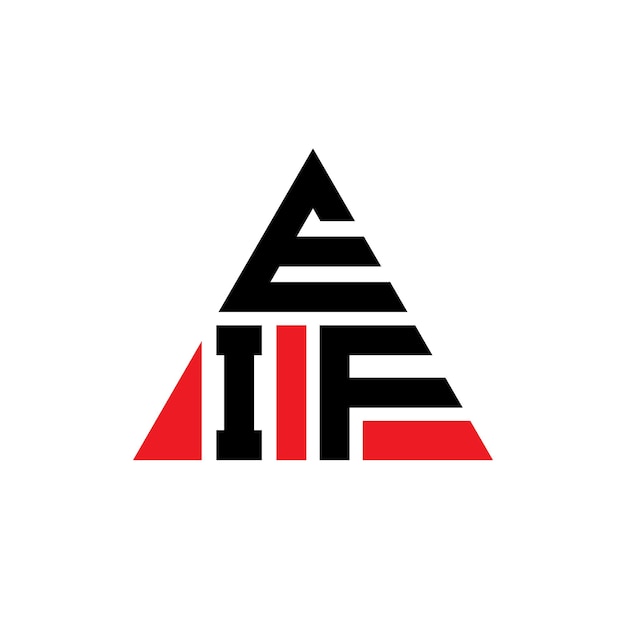 EIF driehoek letter logo ontwerp met driehoek vorm EIF drieHoek logo ontwerp monogram EIF drie hoek vector logo sjabloon met rode kleur EIF drihoek logo eenvoudig elegant en luxueus logo