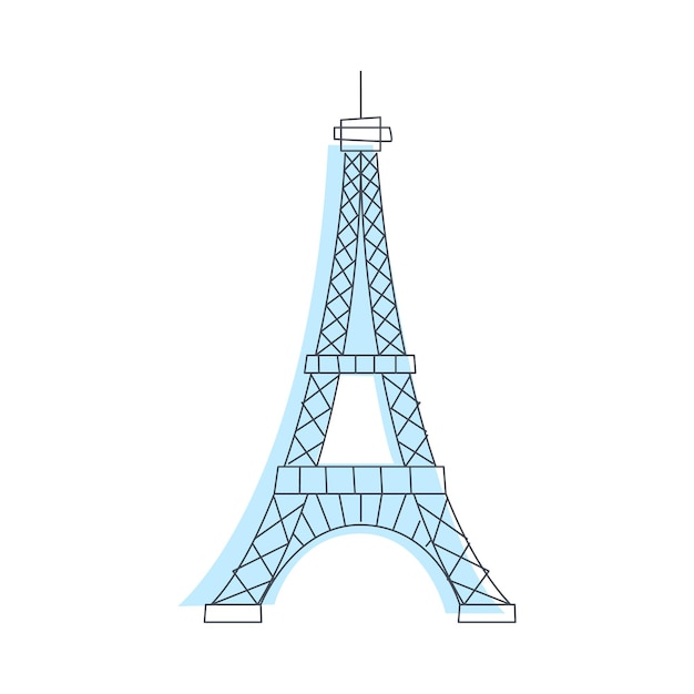 Vettore monumento della torre eifel a parigi