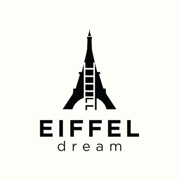 Логотип eiffel с дизайном лестницы