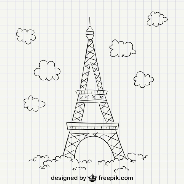 Vettore eiffel tower disegno