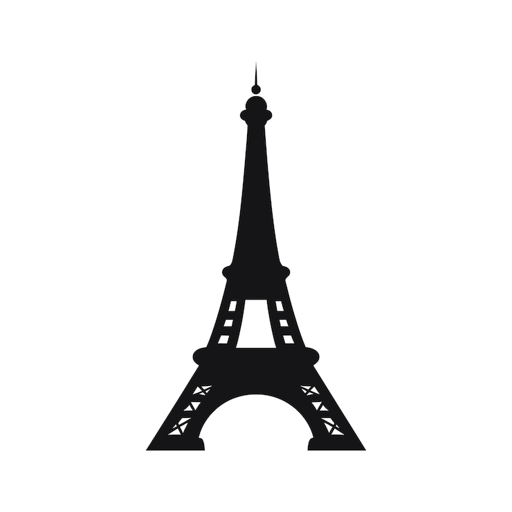 Vector eiffel tower paris landmark vector graphic