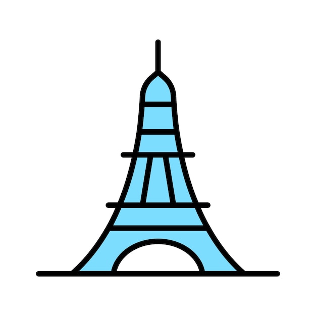 エッフェル塔のアイコン ブルータワー パリのランドマーク フランスの記念碑 建築 旅行 観光 有名な構造物 文化遺産
